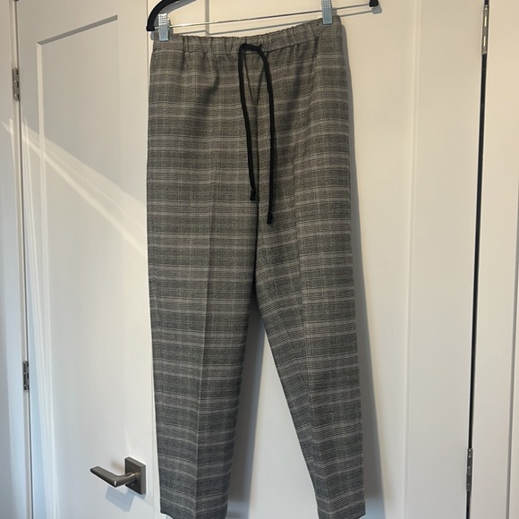 Aritzia Group Babaton Plaid Drawstring Jimmy Pants Size S - Picture 2 of 8